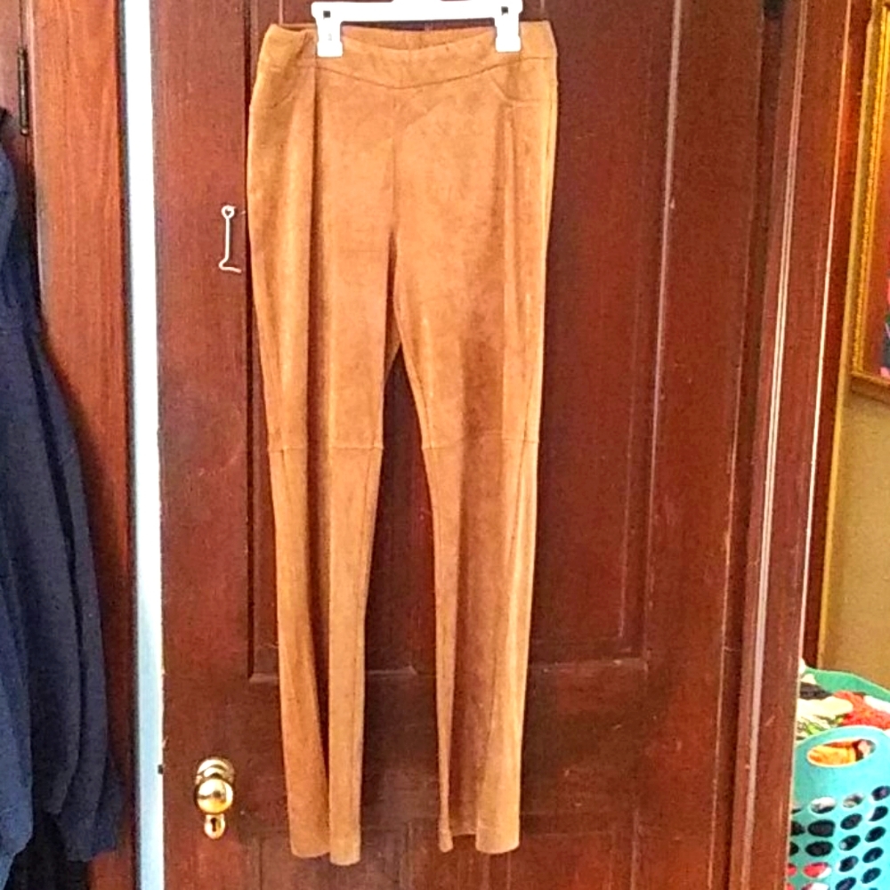Brown suede pants